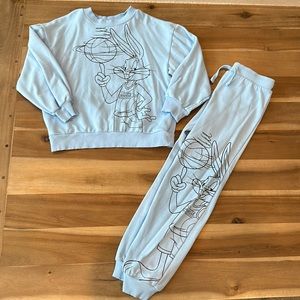 H&M x Space Jam bugs Bunny sweatshirt and joggers set